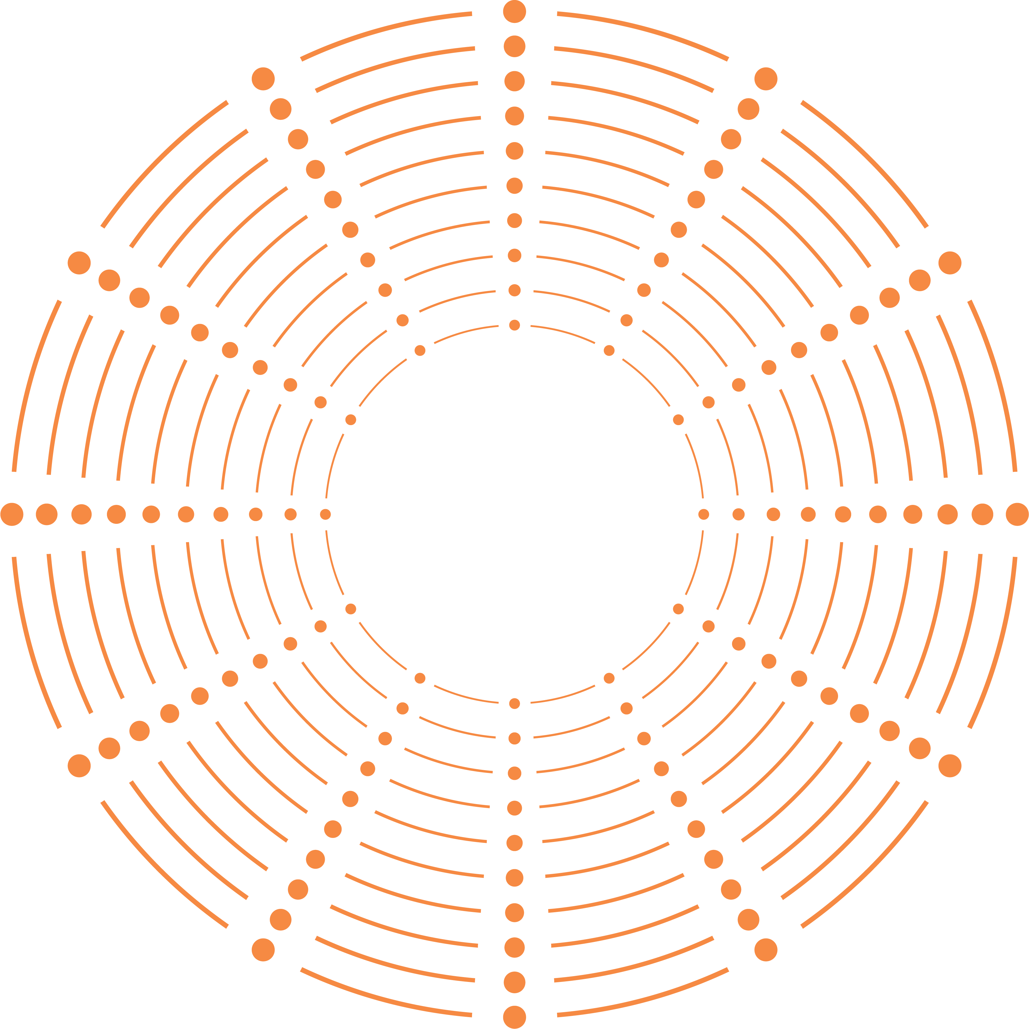Orange dotted circle
