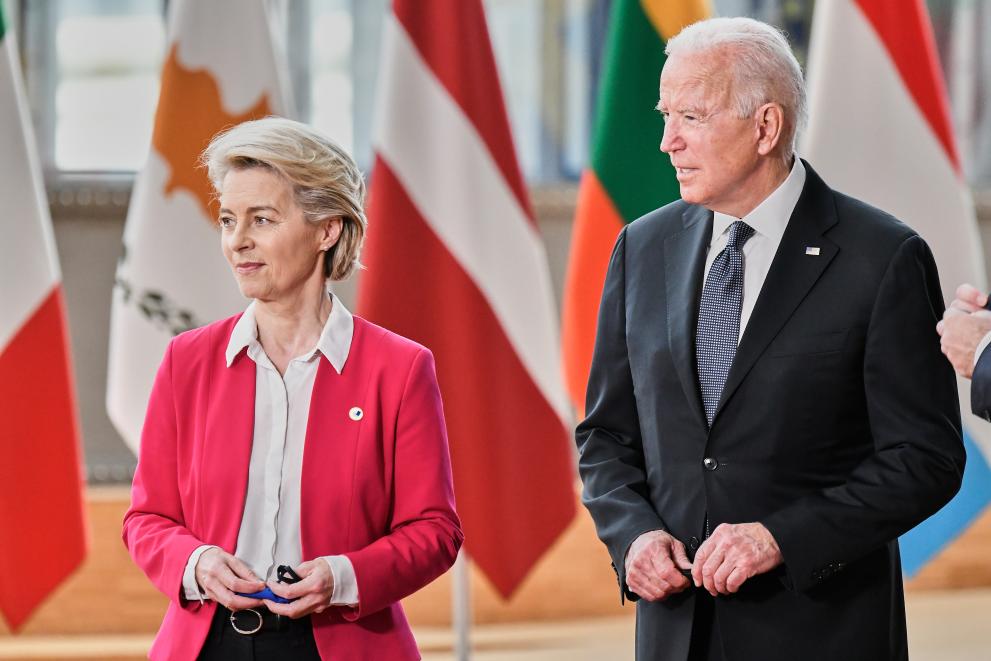 President of the European Commission Ursula von der Leyen and US president Joe Biden