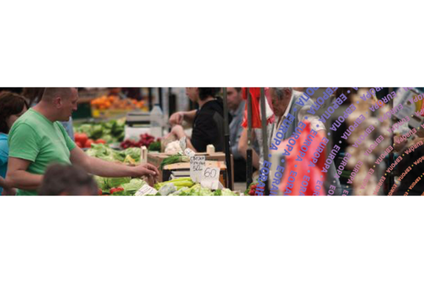 Image of a man shopping in a fruit and veg market